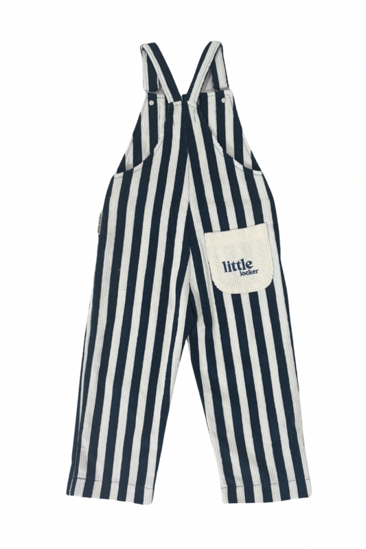Striped Corduroy Dungarees | Navy