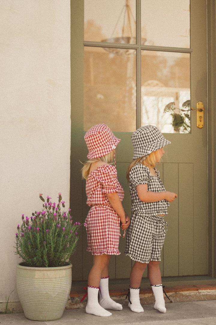 Crimson Gingham Set