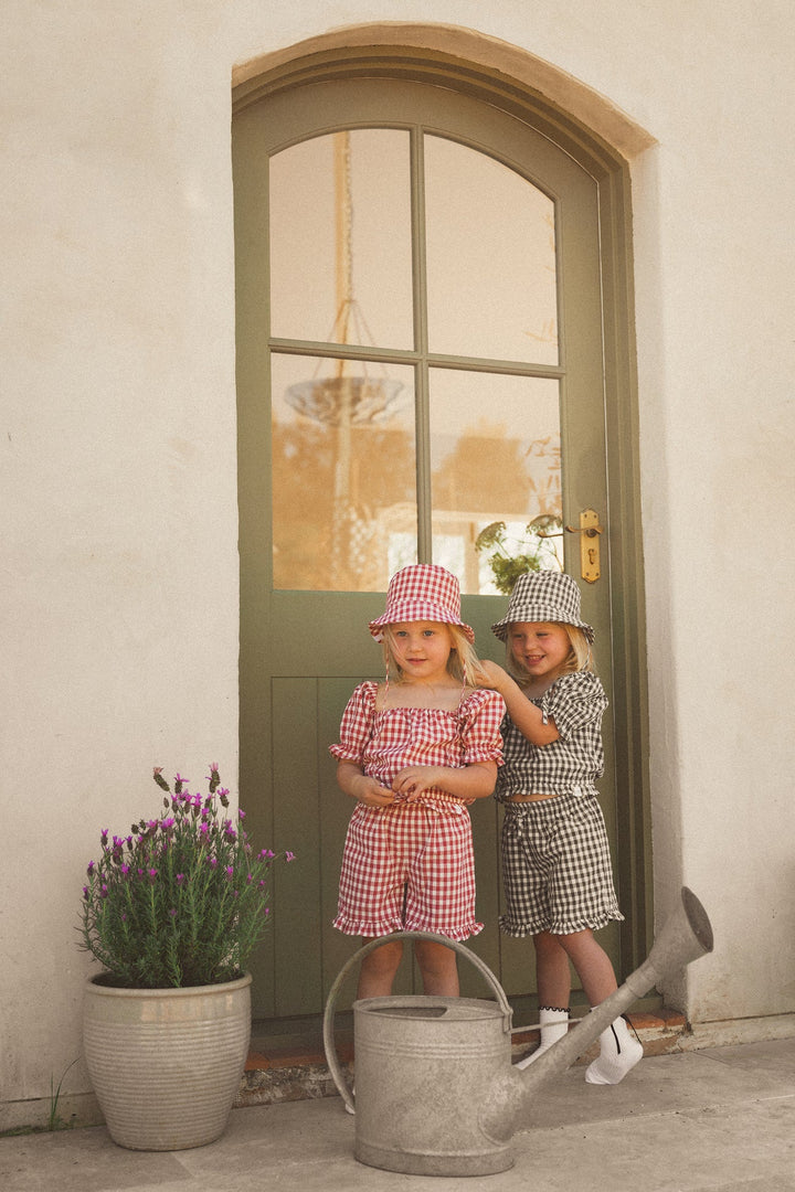 Crimson Gingham Set