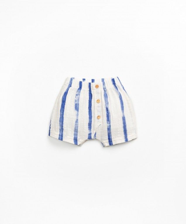 Blue Striped Shorts