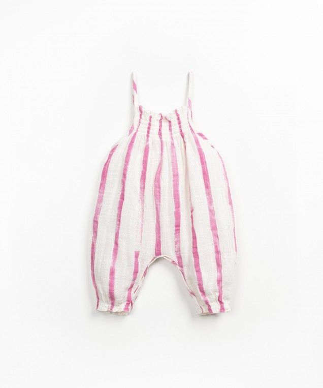 Pink Striped Jumpsuit