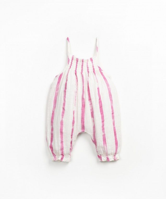 Pink Striped Jumpsuit