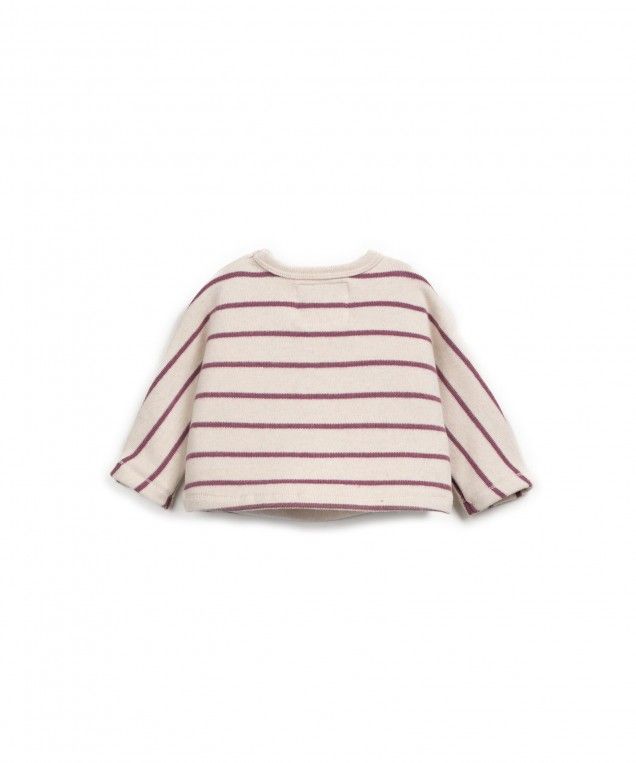 Striped Jersey Sweater | Pink