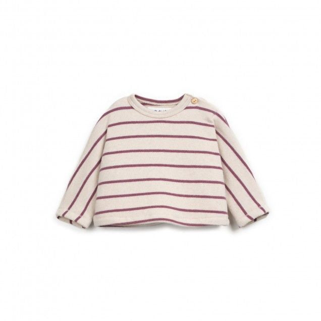 Striped Jersey Sweater | Pink