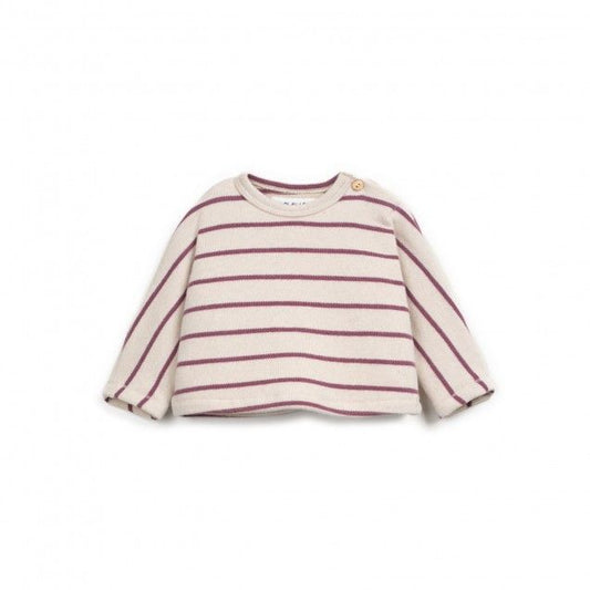 Striped Jersey Sweater | Pink