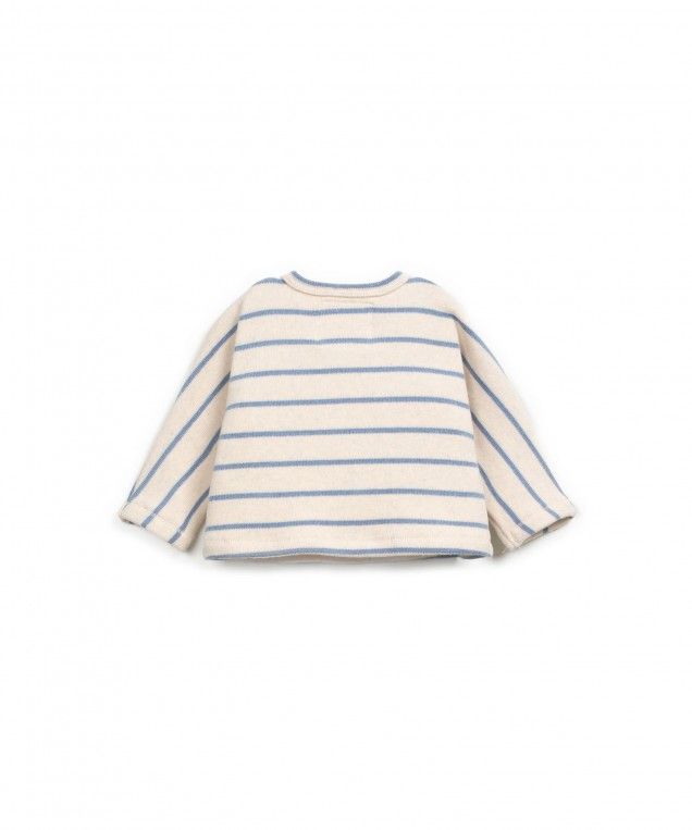 Striped Jersey Sweater | Blue