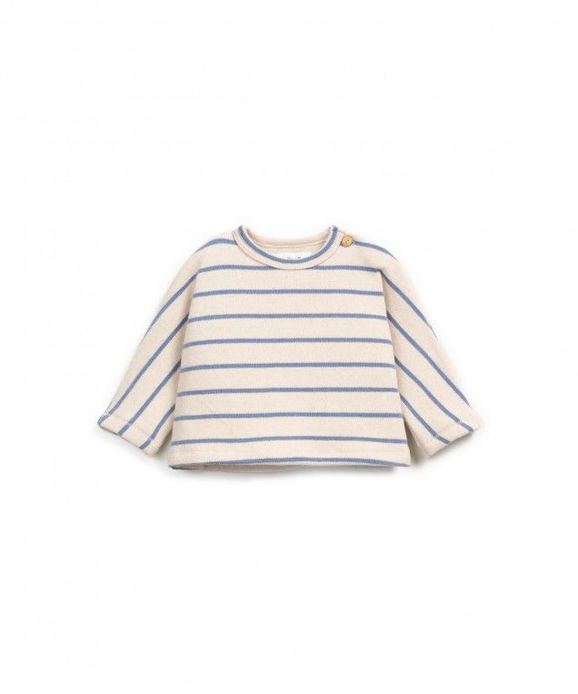 Striped Jersey Sweater | Blue