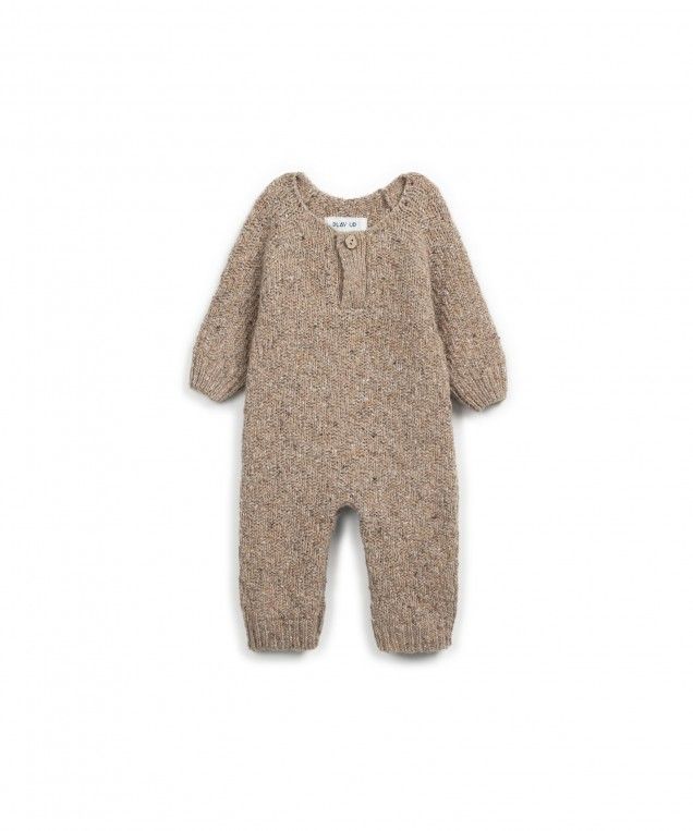 knitted Beige Jumpsuit