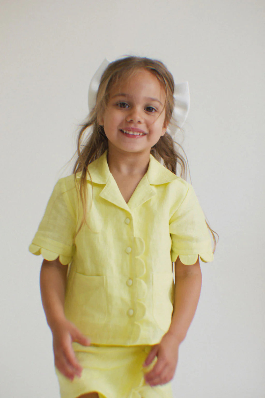 Sunny Scallop Linen Set