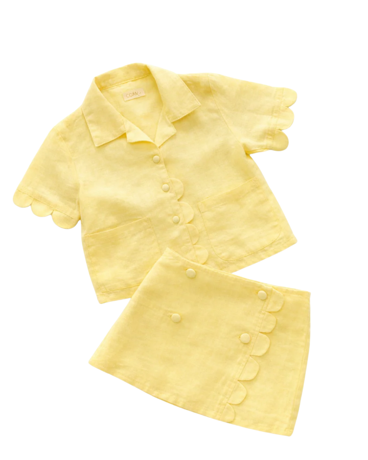 Sunny Scallop Linen Set