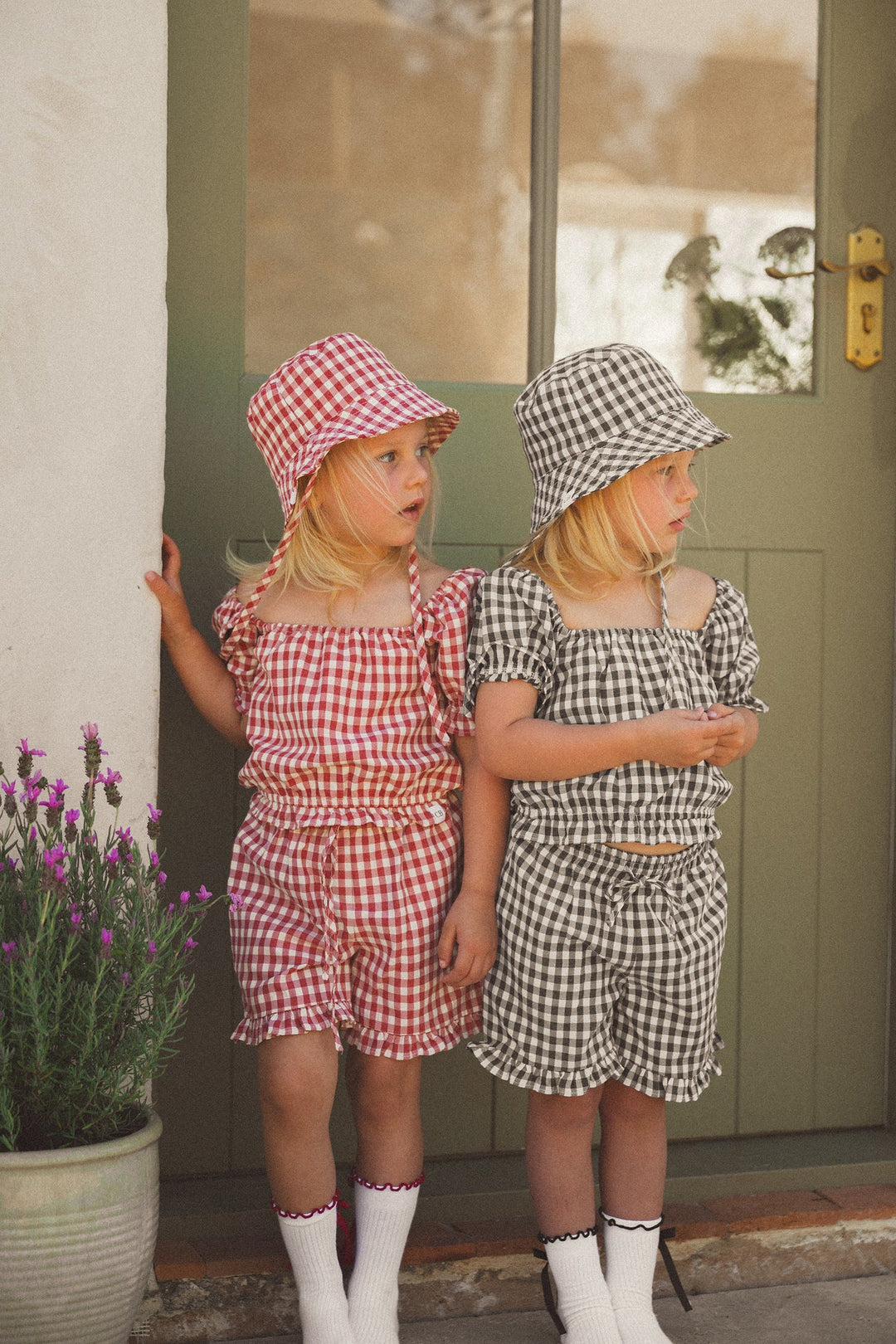 Crimson Gingham Set