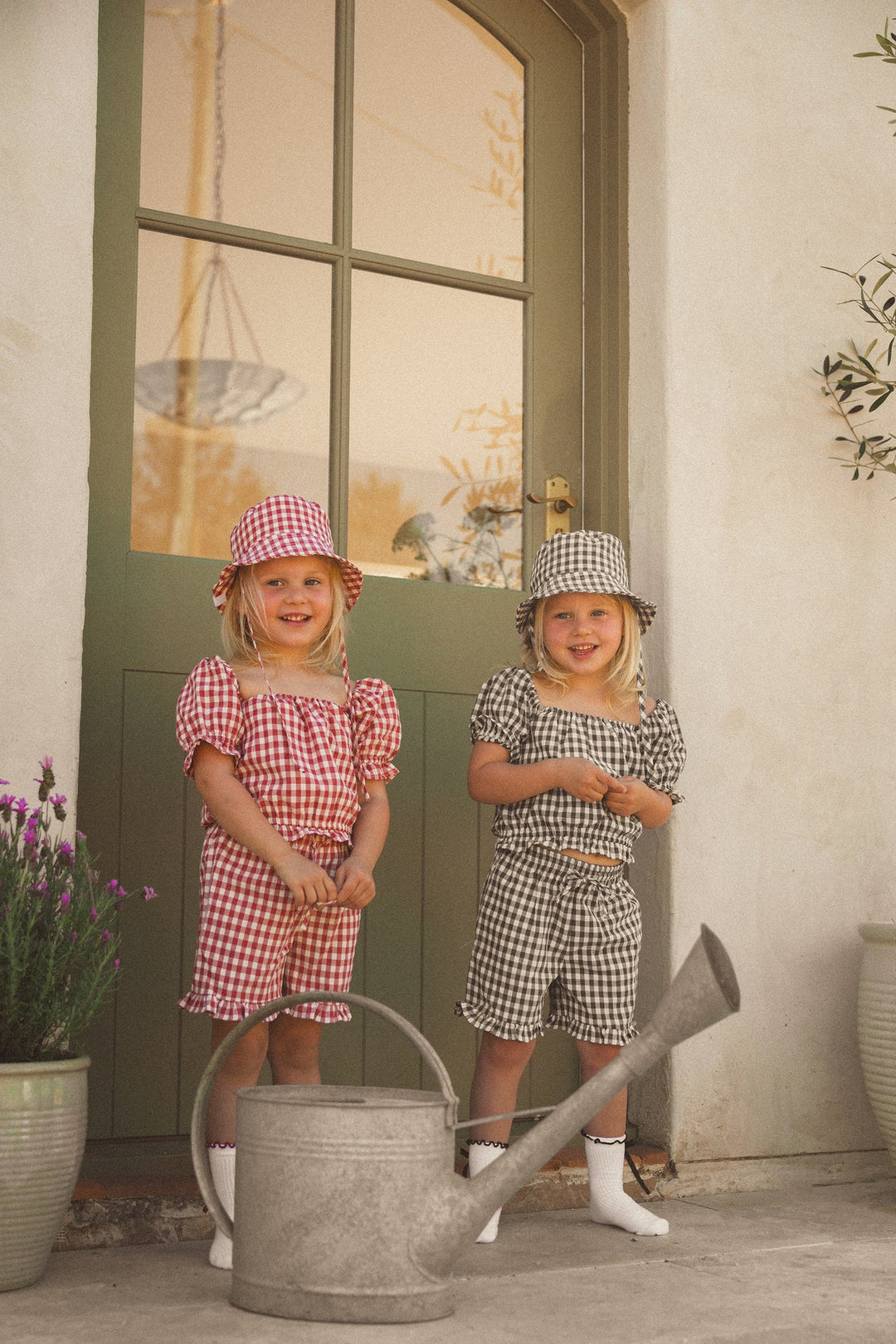 Crimson Gingham Set