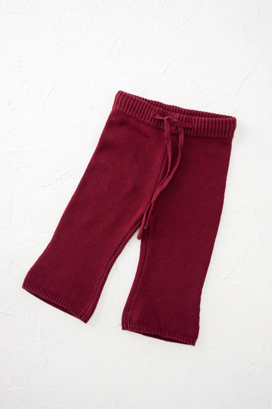 Maroon Knitted Flalres