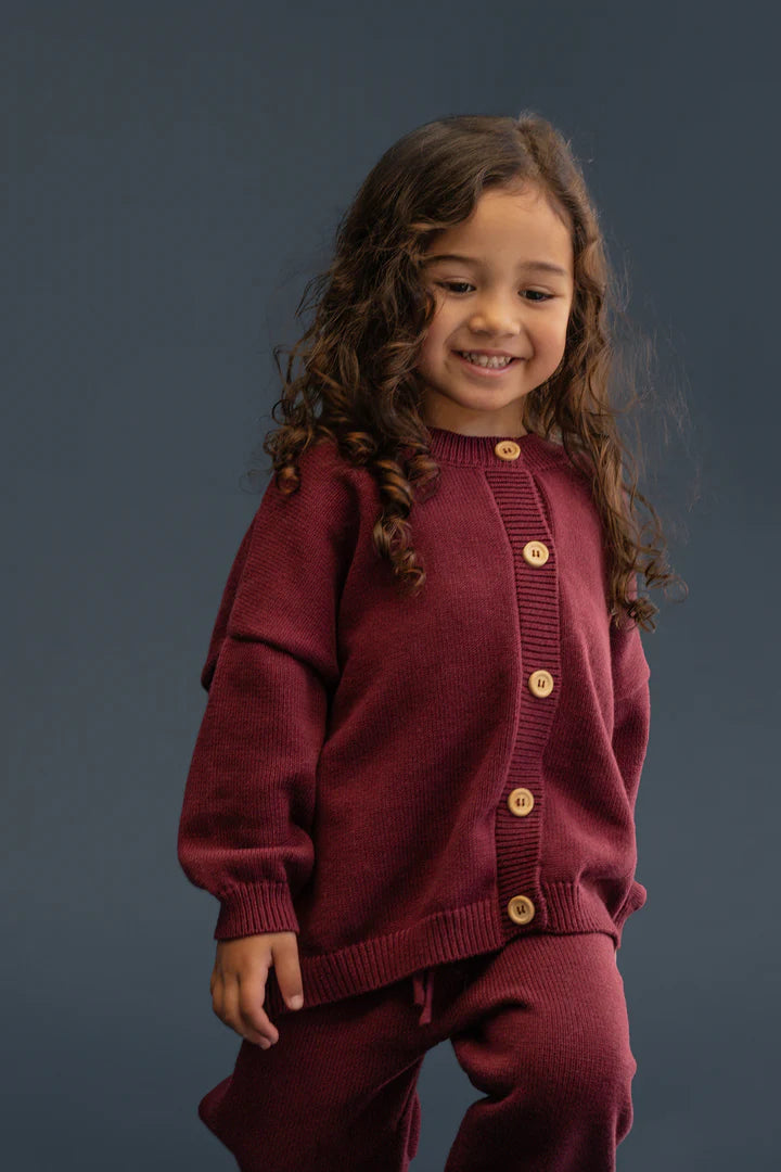 Maroon Knitted Jacket