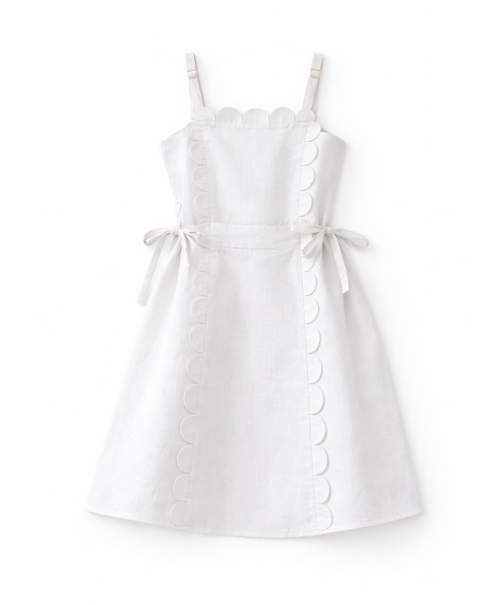 White Scalloped Dress