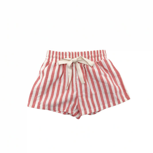 Linen Striped Shorts