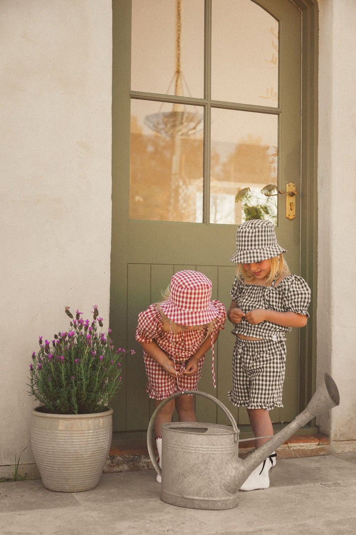 Crimson Gingham Set