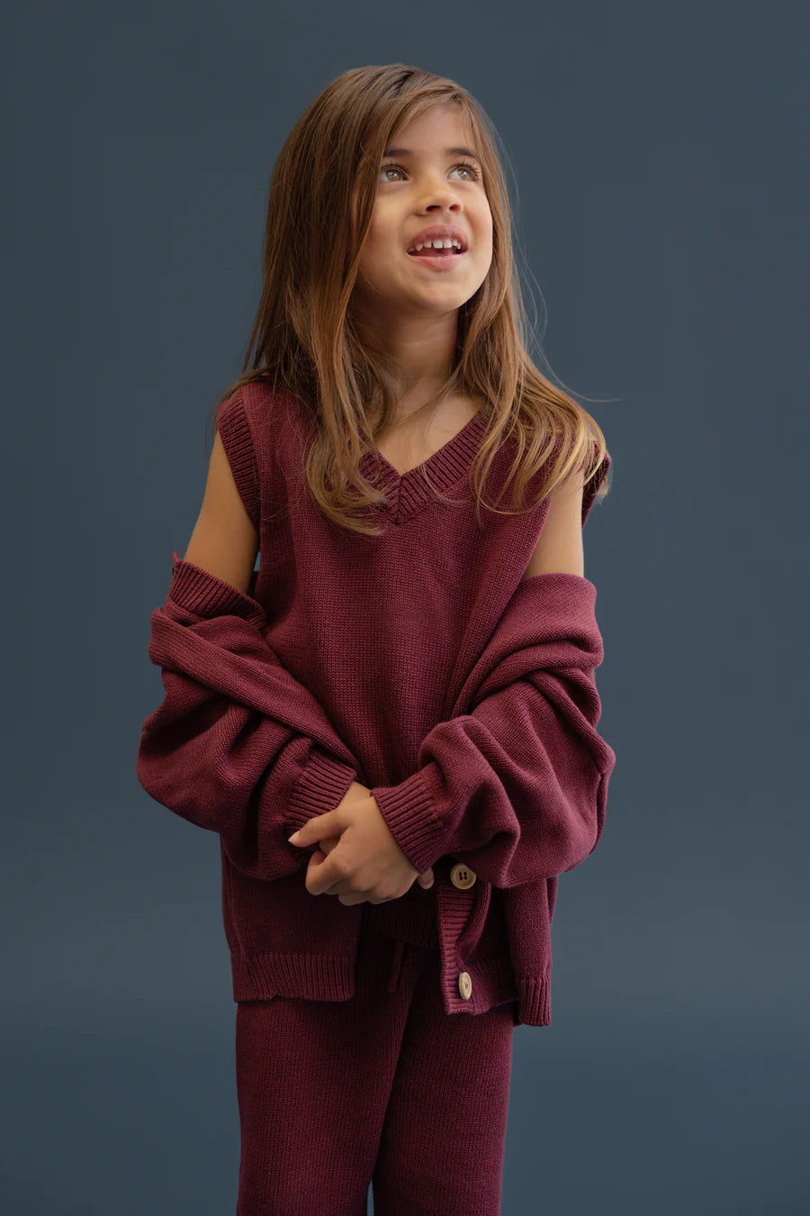 Maroon Knitted Flalres