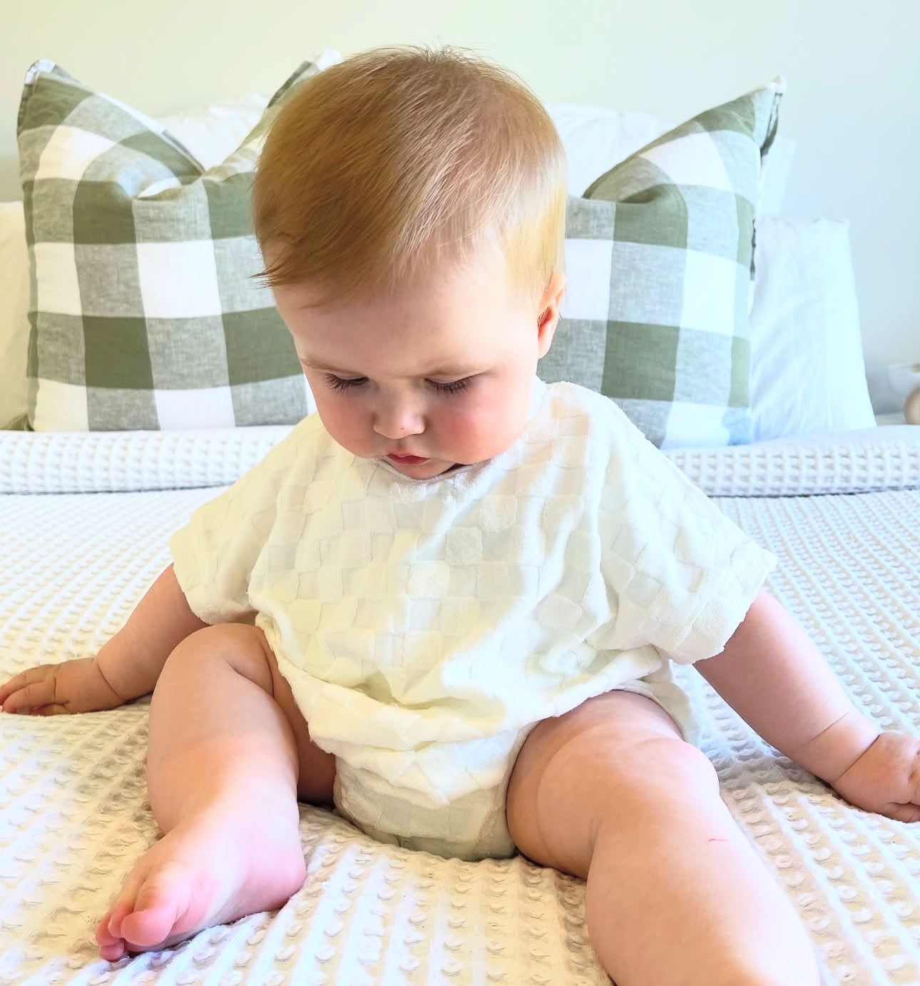 Terry Chequerboard Romper