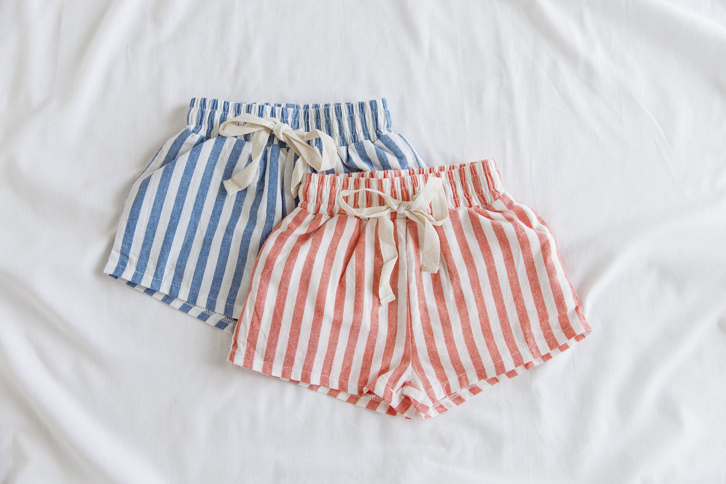 Linen Striped Shorts