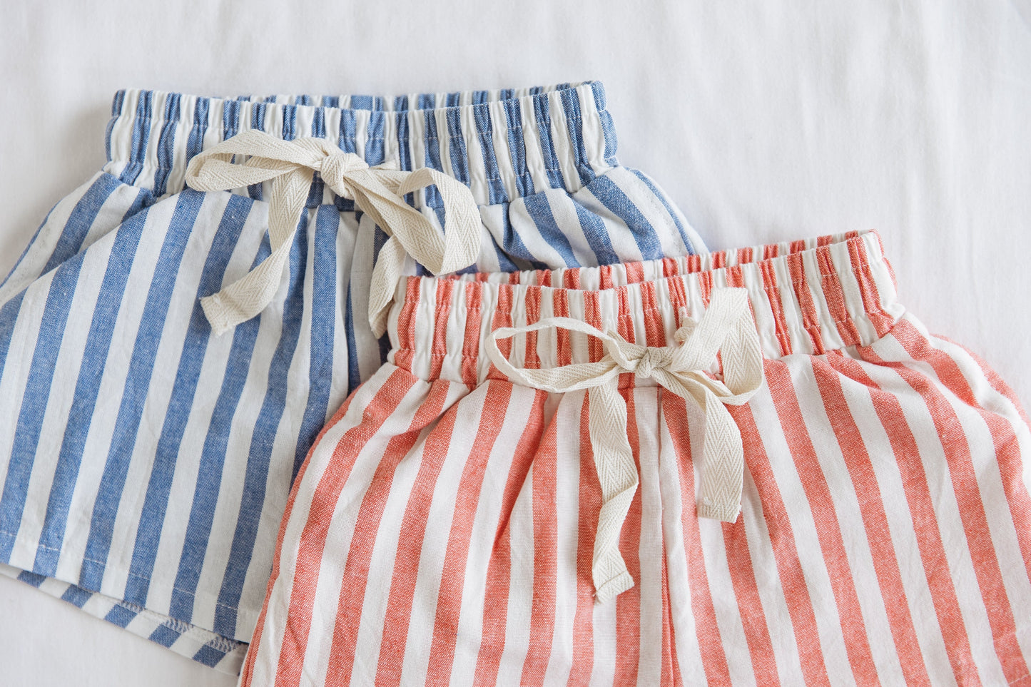 Linen Striped Shorts