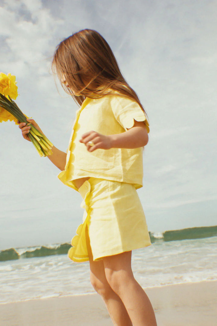 Sunny Scallop Linen Set