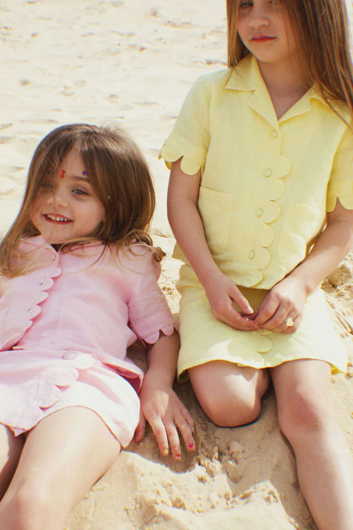 Sunny Scallop Linen Set