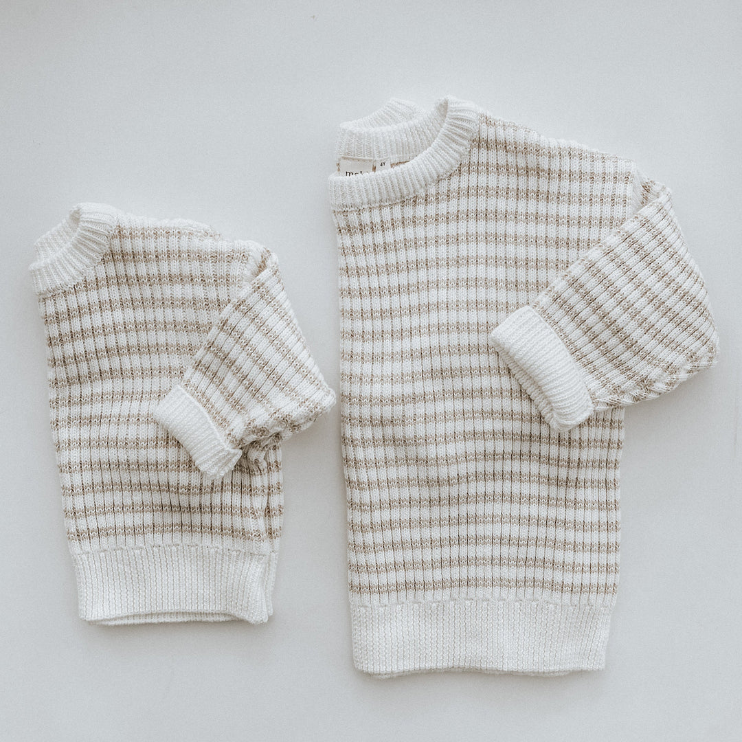 Ribbed Beige Sweater