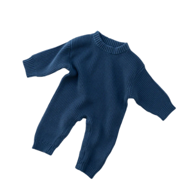 Blue Knitted Suit