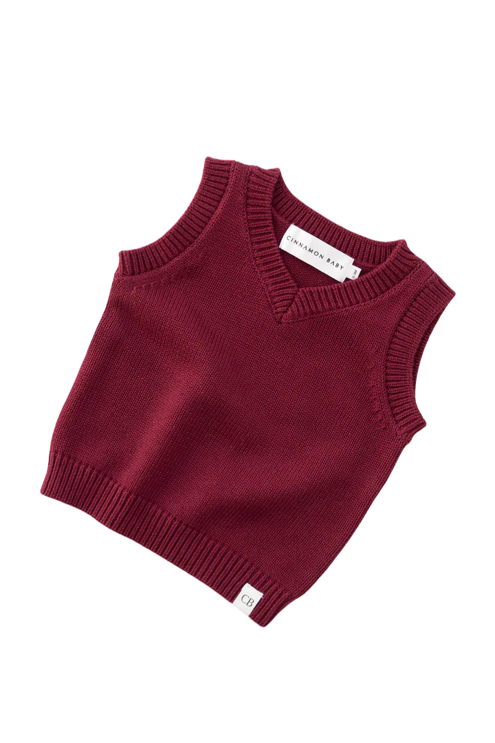 Maroon Knitted Vest