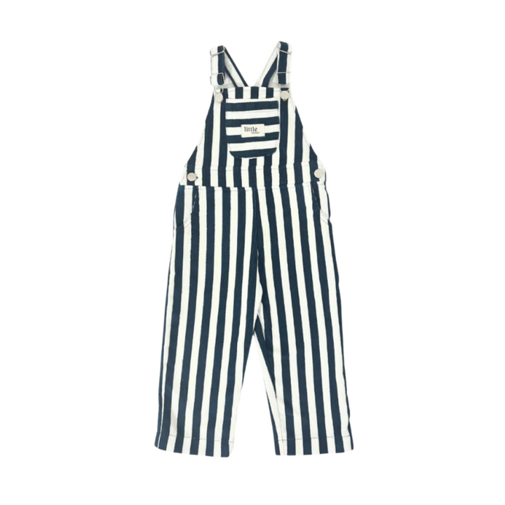 Striped Corduroy Dungarees | Navy