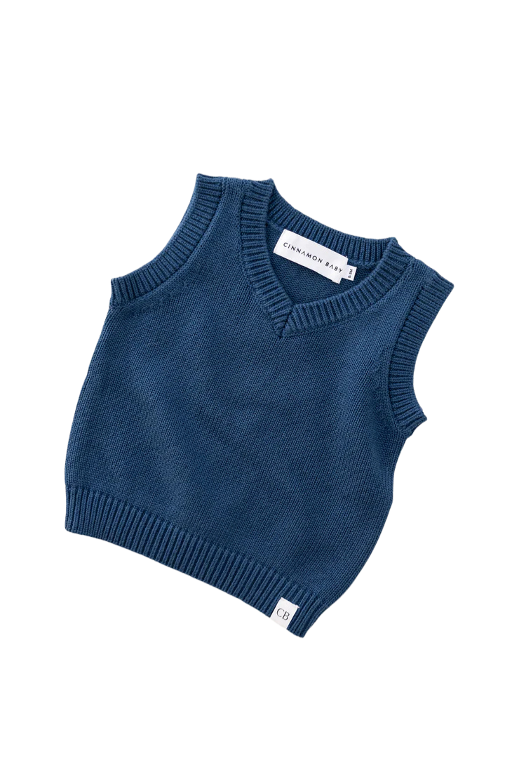 Blue Knitted Vest
