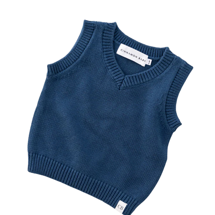 Blue Knitted Vest