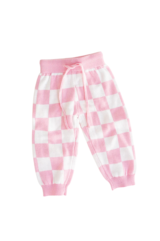 Checkered Pants - Pink