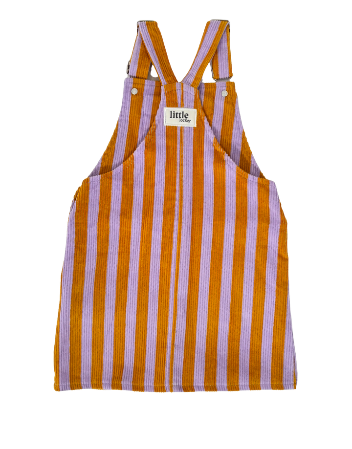 Striped Corduroy Dungarees | Purple &amp; Orange