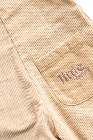 Corduroy Dungarees | Beige