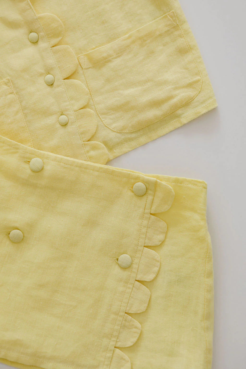 Sunny Scallop Linen Set