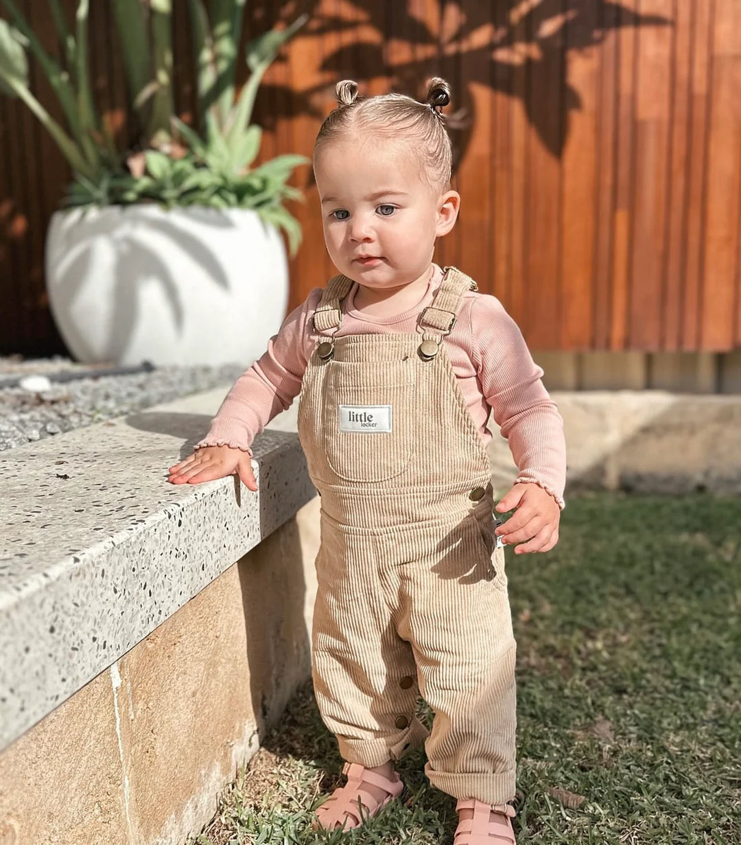 Corduroy Dungarees | Beige