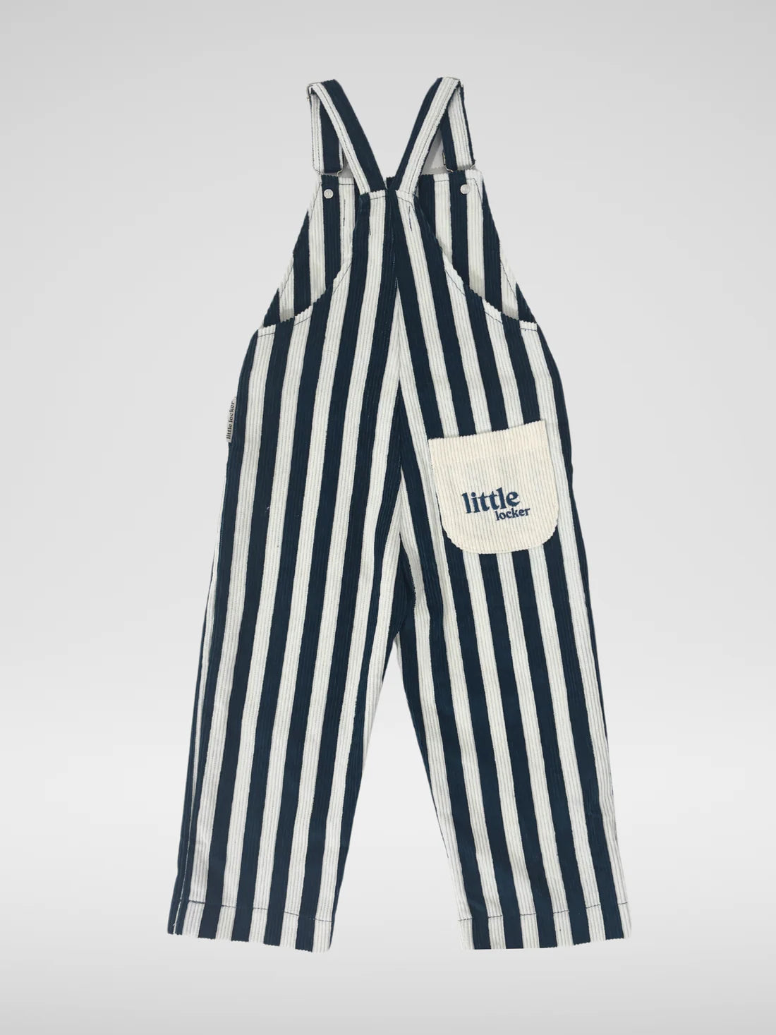 Striped Corduroy Dungarees | Navy