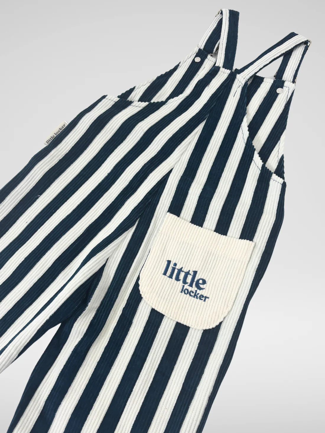Striped Corduroy Dungarees | Navy