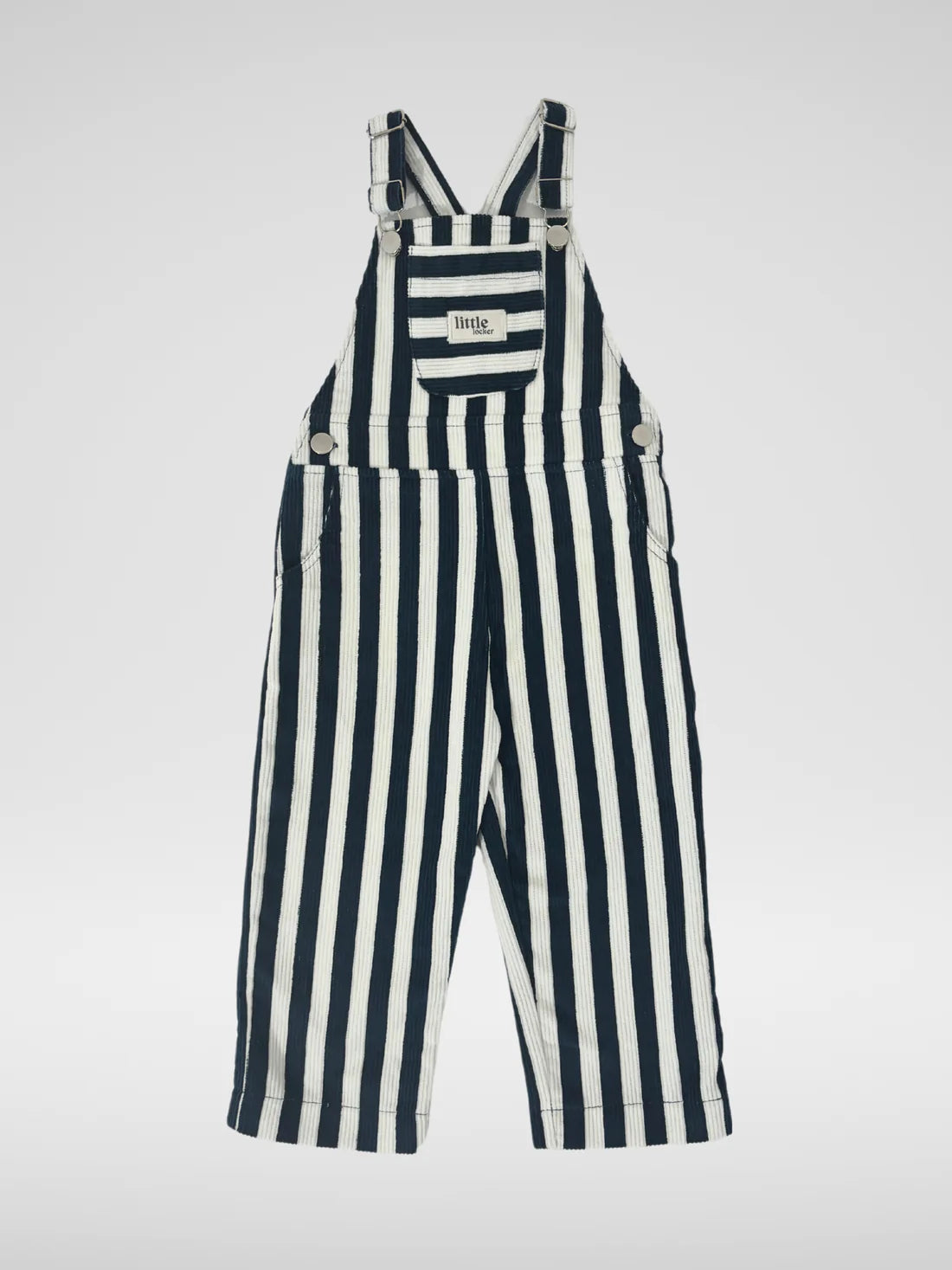 Striped Corduroy Dungarees | Navy