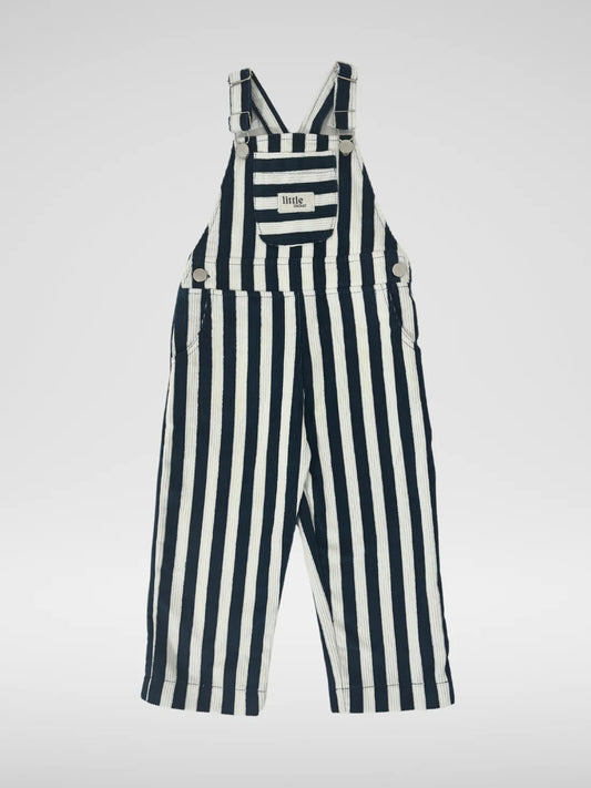 Striped Corduroy Dungarees | Navy