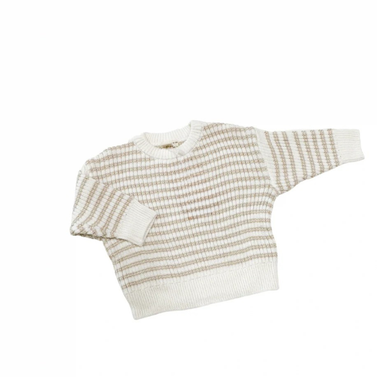 Ribbed Beige Sweater